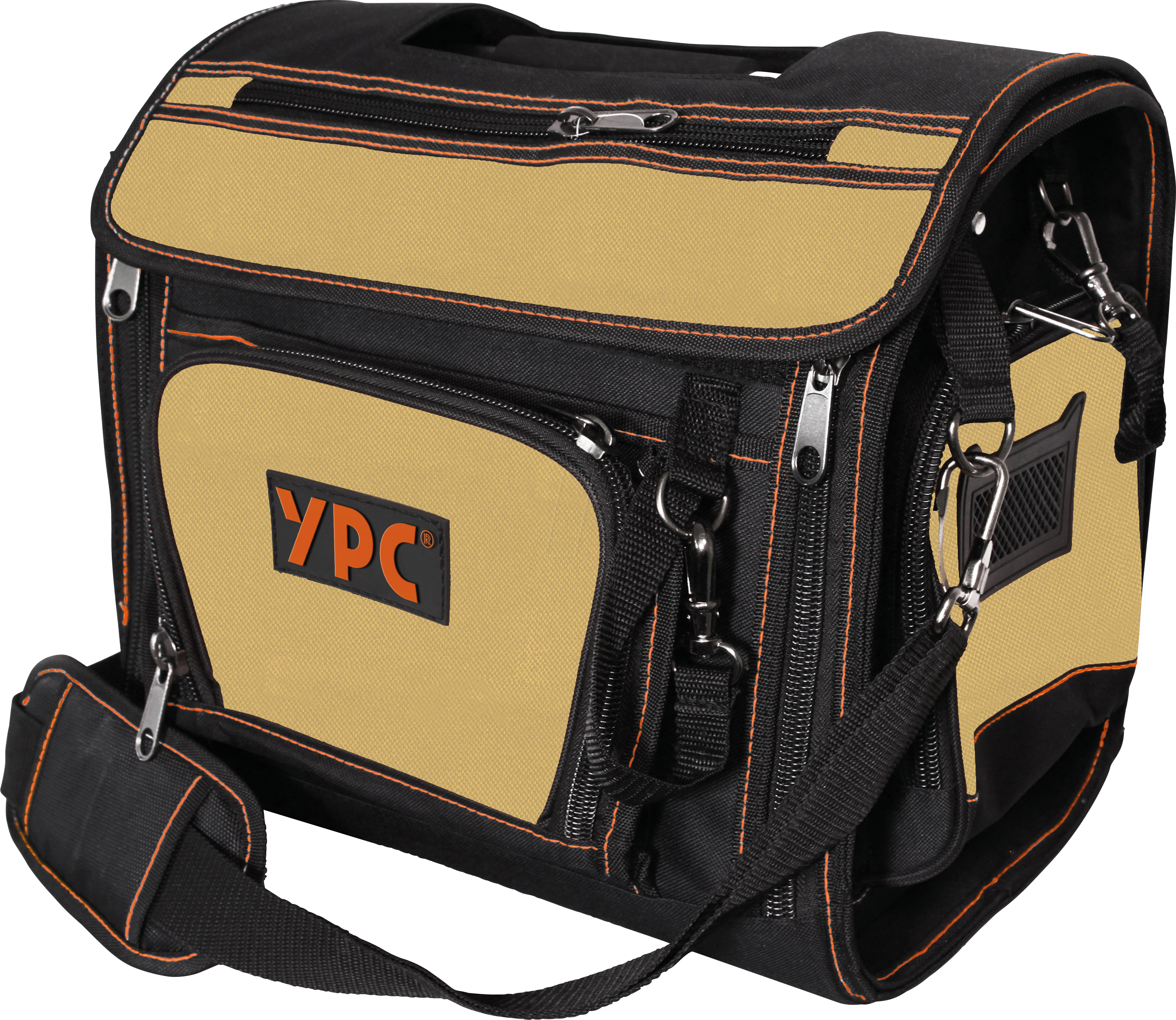 4251896300088 - YPC BG00003BKSD - Foreman Werkzeugtasche XL Sand-Schwarz 37x36x27cm 20 kg Tra