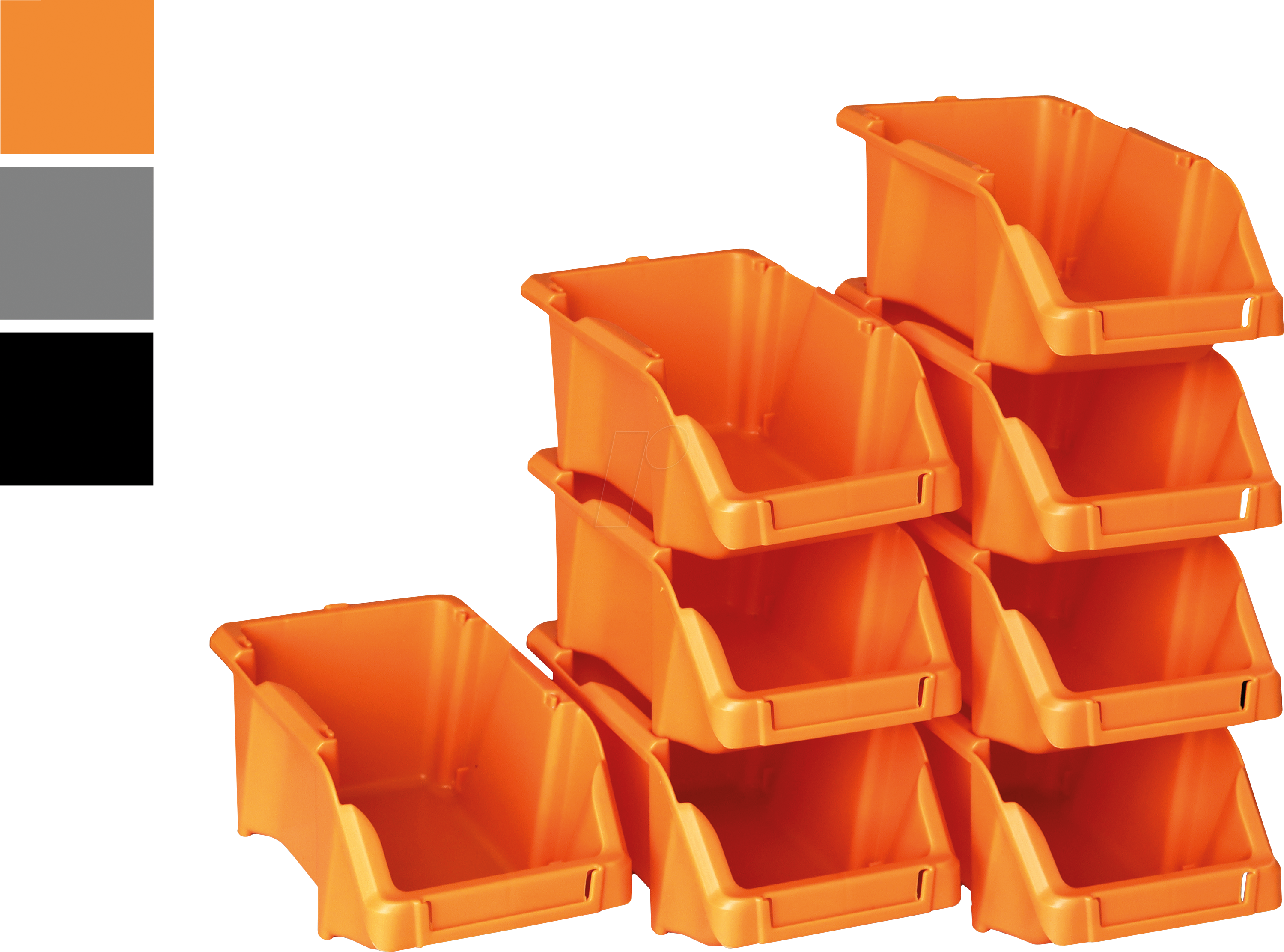 4251896300705 - YPC BX00001OG - Stapelboxen-Set 8 Stück Orange 16x9x7cm