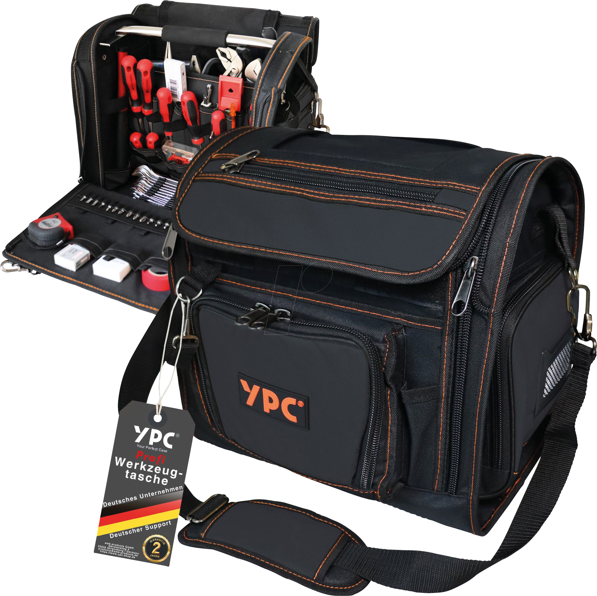 4251896300859 - YPC BG00003BKBK - Foreman Werkzeugtasche XL Schwarz 37x36x27cm 20 kg Tragkraf