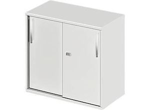 4251898805468 - Select Ansatz- Aufsatz-Schiebetürenschrank LOGIN 2 Ordnerhöhen B 800 x T 420 x H 726 mm lichtgrau lichtgrau 4251898805468 - Select Ansatz- Aufsatz-Schiebetürenschrank LOGIN 2 Ordnerhöhen B 800 x T 420 x H 726 mm lichtgrau lichtgrau