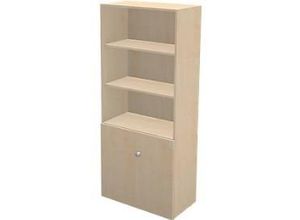 4251898806489 - Genius Regal-Schrank-Kombination TETRIS WALL 5 Ordnerhöhen B 800 x T 440 x H 1880 mm Ahorn-Dekor