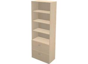 4251898807073 - SchÃ¤fer Shop Genius Regal-HÃ¤ngeregisterschrank-Kombination TETRIS WALL B 800 x T 440 x H 2250 mm Ahorn-Dekor