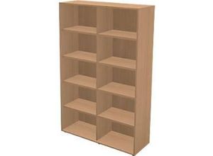 4251898807417 - Genius Regal TETRIS WALL 5 Ordnerhöhen B 1000 x T 420 x H 1880 mm Buche-Dekor