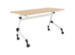 4251898818550 - Select Klapptisch mit Rollen Rechteck Vierkantrohr B 1400 x T 600 x H 720 mm Ahorn weiß 4251898818550 - Select Klapptisch mit Rollen Rechteck Vierkantrohr B 1400 x T 600 x H 720 mm Ahorn weiß