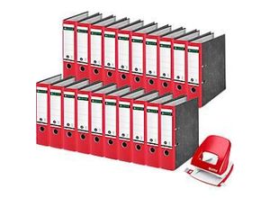 4251898827385 - Sparset Leitz® Ordner 1080 80 mm 20 Stück + Gratis Leitz® Locher NeXXt Serie 5008 rot 4251898827385 - Sparset Leitz® Ordner 1080 80 mm 20 Stück + Gratis Leitz® Locher NeXXt Serie 5008 rot