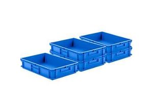 4251898827613 - Euro Box SSI Schäfer EF 6120 233 l Durchfassgriff Polypropylen blau 5 Stück