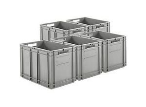 4251898827651 - Euro Box SSI Schäfer EF 6420 838 l Durchfassgriff Polypropylen grau 5 Stück