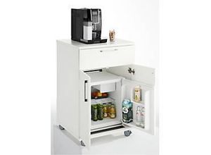 4251898827927 - Catering-Caddy mit Kühlschrankfach und Klappfach B 650 x T 600 x H 1000 mm mit Kühlbox weiß