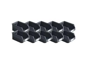 4251898828344 - SSI Schäfer Sichtlagerkasten Serie ENTRY 321 recycelter Kunststoff L 343 x B 209 x H 145 mm 75 L schwarz 10 Stück