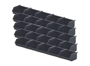 4251898828399 - SSI Schäfer Sichtlagerkasten Serie ENTRY 110 recycelter Kunststoff L 92 x B 100 x H 51 mm 026 L schwarz 25 Stück