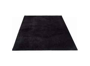 4251901212894 - The Carpet - Teppich waschbar und Anti-Rutsch Uni-Farben Schwarz 80 x 150 cm