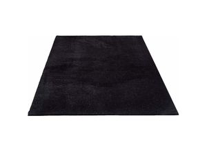 4251901212993 - The Carpet - Teppich waschbar und Anti-Rutsch Uni-Farben Schwarz 200 cm Rund