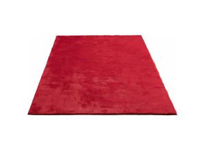 4251901213150 - The Carpet - Teppich waschbar und Anti-Rutsch Uni-Farben Rot 120 cm Rund