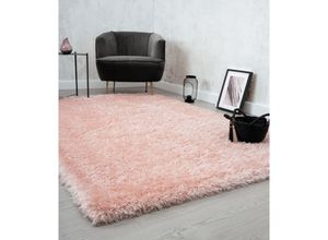 4251901287519 - Willow Langflor Hochflor Teppich Wohnzimmer Schlafzimmer Modern Weich Matt Einfarbig Unifarben Rosa 80 x 150 cm - The Carpet