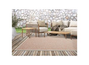 4251901293145 - Calgary In- & Outdoor Teppich Flachgewebe Modernes Design Trendige Farben Superflach uv- und Witterungsbeständig Beige-Terra 67 x 180 cm - The