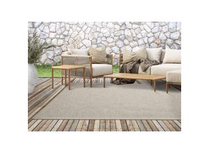 4251901296238 - Calgary In- & Outdoor Teppich Flachgewebe Modernes Design Trendige Farben Superflach uv- und Witterungsbeständig Beige-Grau 67 x 180 cm - The