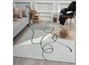 4251901297808 - Beat Moderner Weicher Designer Teppich Weicher Flor Pflegeleicht Farbecht Blickfang Abstrakt Grau 80 x 150 cm - The Carpet