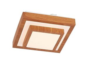 4251911700305 - Tiril LED-Deckenleuchte eckig 27 cm - holz hell weiß - Lindby