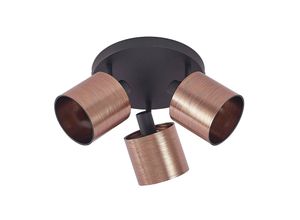 4251911703702 - Joudy Deckenlampe 3-flammig bronze dunkel - bronze hell Schwarz matt - Lindby