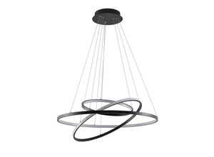 4251911705157 - Filippa LED-Pendelleuchte mit 3 Ringen - Schwarz matt weiß - Lucande