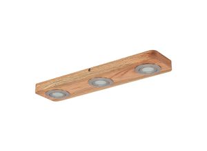 4251911707953 - Mikari LED-Deckenleuchte aus Holz 3-fl - holz hell nickel satin - Lindby