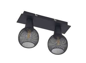 4251911712841 - Lindby - Zerda Deckenlampe Gitter zweiflammig - Schwarz