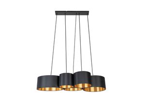 4251911726152 - Lindby - Vironi Hängelampe 5-fl schwarz gold - Schwarz gold