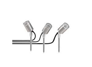 4251911729238 - Kamivan LED-Außenstrahler Erdspieß 3er-Set - Edelstahl - Prios