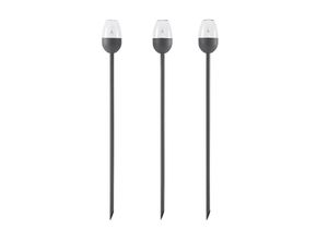 4251911735550 - Momka LED-Deko-Solarlampe im 3er-Set - dunkelgrau klar - Lindby 4251911735550 - Momka LED-Deko-Solarlampe im 3er-Set - dunkelgrau klar - Lindby