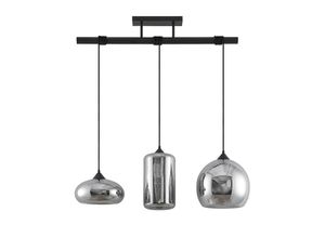 4251911743371 - Arloris Pendellampe mit 3 Rauchglasschirmen - rauchgrau Schwarz - Lindby