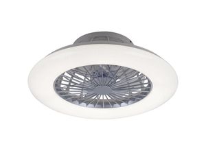 4251911745108 - Deckenleuchte Deckenventilator Sternenhimmel Raumlüfter Kühler Wohnzimmerlampe Stahl weiß Kunststoff Fernbedienung dimmbar Nachtlicht 3 Stufen cct