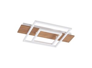 4251911747454 - Lucande Chariska LED-Deckenlampe Holz weiß 60 cm - holz dunkel weiß