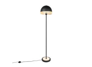 4251911760323 - Lindby Lonnaris Stehleuchte mit Rattan schwarz - Schwarz rattan natur