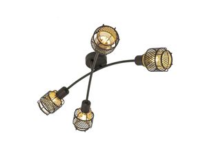 4251911761733 - Lindby - Eudoria Deckenlampe 4-flammig schwarz gold - Schwarz gold