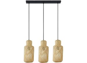 4251911764888 - Hängeleuchte Venora länglich 3-flg 15 cm Bambus - holz hell Schwarz - Lindby