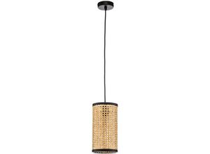 4251911765151 - Lindby - Hängeleuchte Yaelle ø 15 cm Rattan schwarz E27 - holz hell