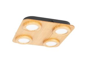 4251911766059 - Lindby - led Deckenlampe Joren aus Holz dimmbar für Wohnzimmer & Esszimmer von