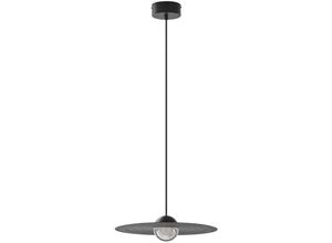 4251911768121 - LED-Hängelampe Tethrion schwarz Aluminium ø 40 cm - sandSchwarz - Lucande