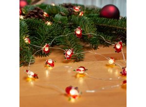 4251911768565 - Lindby - LED-Lichterkette Motje Weihnachtsmann 320 cm IP20 - Rot weiß