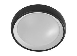 4251911774481 - LED-Außendeckenleuchte Niniel schwarz weiß rund - Schwarz weiß - Lindby