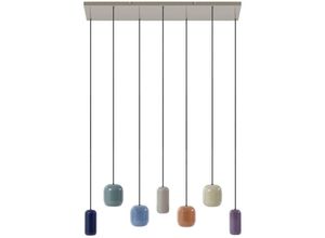 4251911775501 - Hängeleuchte Narion 7-flammig bunt Metall GU10 - Blau orange dunkelBlau lila gelb beige Grün - Lucande