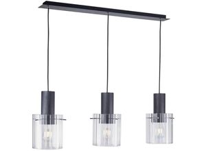 4251911775778 - Hängeleuchte Eirian 90 cm 3-flammig schwarz Glas - klar Schwarz - Lucande