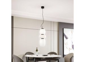 4251911776904 - LED-Hängeleuchte Lucya 3-flg Glas weiß 645 cm - weiß Schwarz - Lucande