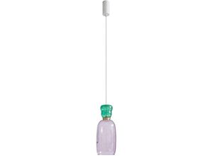 4251911778526 - Lucande LED-Hängelampe Fay lila dunkelgrün Glas Ø 15 cm - lila dunkelGrün weiß matt