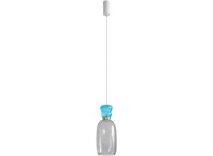 4251911778533 - LED-Hängelampe Fay hellgrau hellblau Glas ø 15 cm - hellgrau hellBlau weiß matt - Lucande