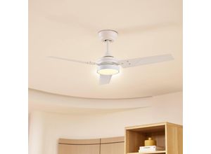 4251911779899 - Lindby - Deckenventilator mit Lampe Aerallo aus Metall mit Fernbedienung für Wohnzimmer & Esszimmer von