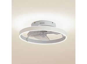 4251911780123 - Lindby - Deckenventilator mit Lampe Momitu aus Aluminium dimmbar mit Fernbedienung für Wohnzimmer & Esszimmer von