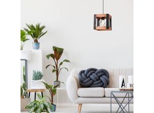 4251911780659 - Envostar Lee Hängeleuchte holz schwarz 1-flammig