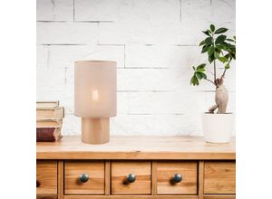 4251911780871 - Envostar Asolita Tischleuchte Holzfuß Schirm beige