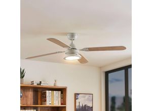 4251911788495 - Lindby - Deckenventilator mit Lampe Tedric aus Metall mit Fernbedienung für Wohnzimmer & Esszimmer von